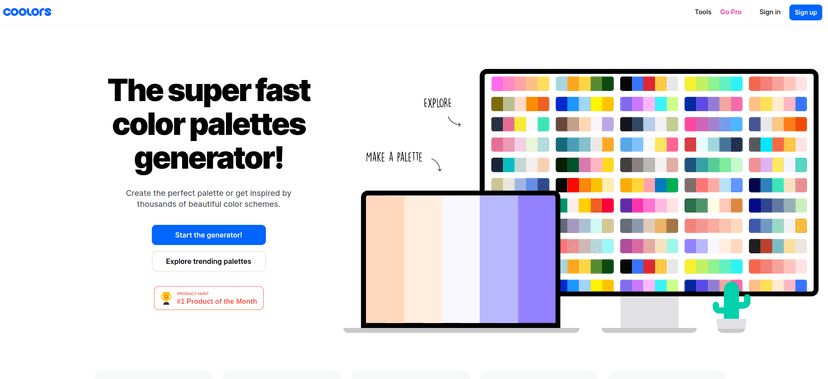 Generate or browse beautiful color combinations for your designs.