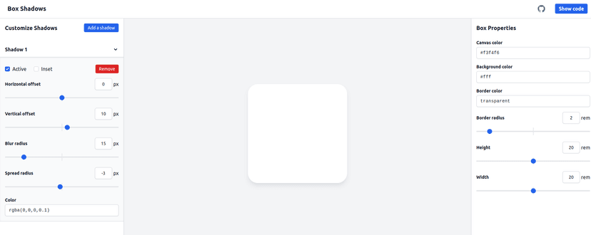 Easily create box shadows for your designs
