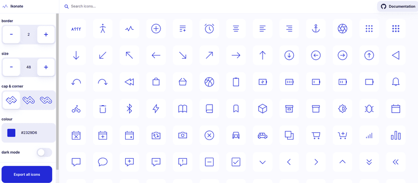 Ikonate are fully customizable & accessible, well-optimized vector icons.